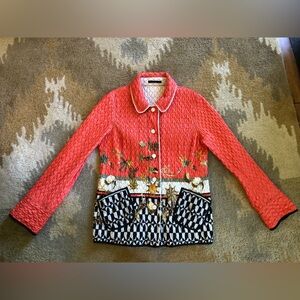 Landi Fancy Italy Trapuntino Reversible Quilted Jacket Sz 46 (US L/10) $600